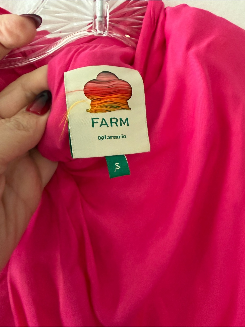 Farm Rio Draped Satin Pink Maxi - Picture 2 of 10